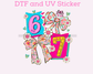 6 .. 7.. Bow Spring DTF TRANSFER or UV DTF STICKER