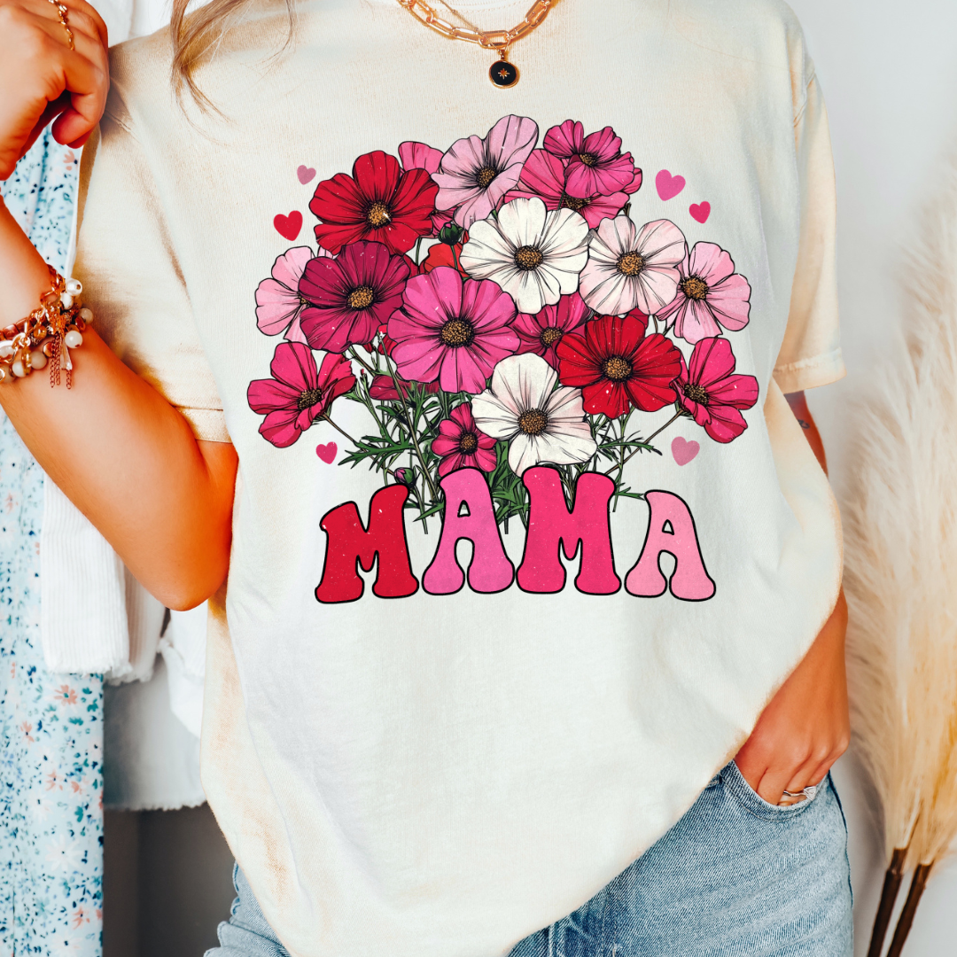 MAMA Flower Bouquet Family Valentine's Day DTF TRANSFER or UV DTF STICKER