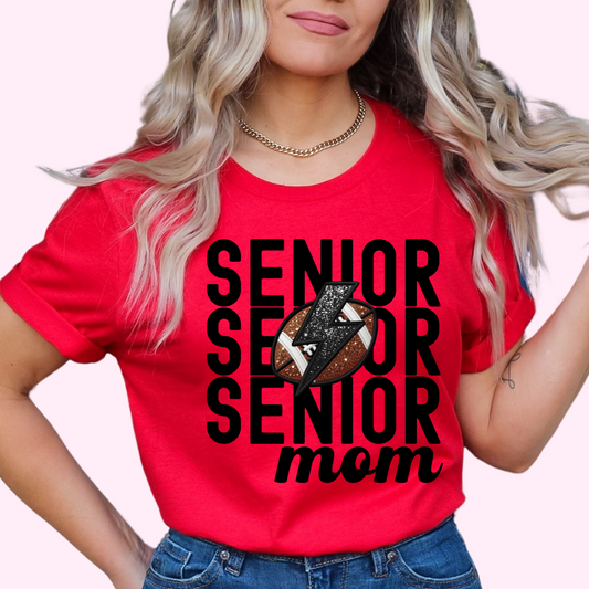 Senior Football Mom (Faux Embroidery) Football DTF TRANSFER