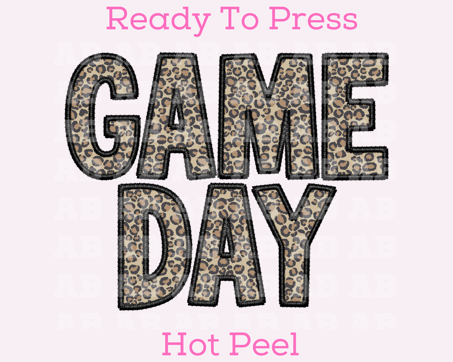 Faux Embroidery Leopard Game Day  DTF TRANSFER