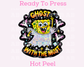 Faux Embroidery SpongeBob Ghost With The Most Halloween DTF TRANSFER