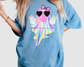Iridescent Girl Ghost Blowing Bubble Halloween DTF TRANSFER
