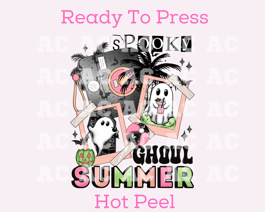 Spooky Ghoul Halloween Summer DTF TRANSFER or UV DTF STICKER