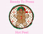 Checkered Christmas Gingerbread Boy Christmas DTF TRANSFER