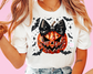 Pumpkin Bow Coquette Girl Jack O' Lantern Halloween DTF TRANSFER