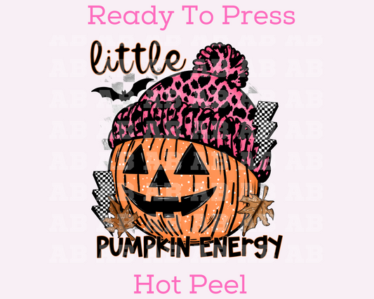 Little Pumpkin Energy (Pink) Halloween DTF TRANSFER