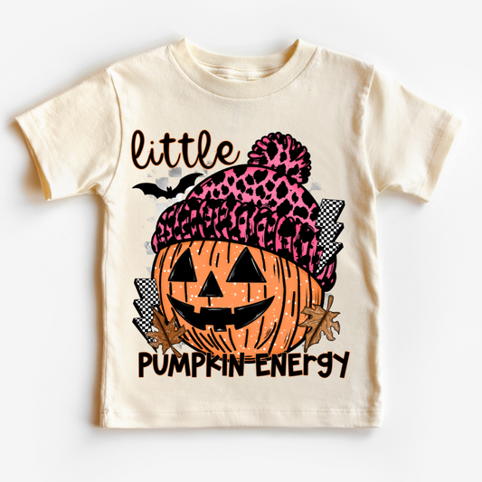 Little Pumpkin Energy (Pink) Halloween DTF TRANSFER or UV DTF STICKER