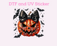Pumpkin Bow Coquette Girl Jack O' Lantern Halloween DTF TRANSFER