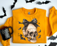 Girl Skull Bow Coquette Halloween DTF TRANSFER or UV DTF STICKER DECAL