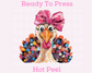 Glamorous Coquette Bow Turkey Thanksgiving DTF TRANSFER