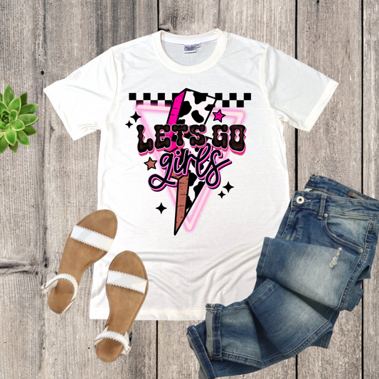 Let's Go Girls (Pink) DTF TRANSFER or UV DTF STICKER