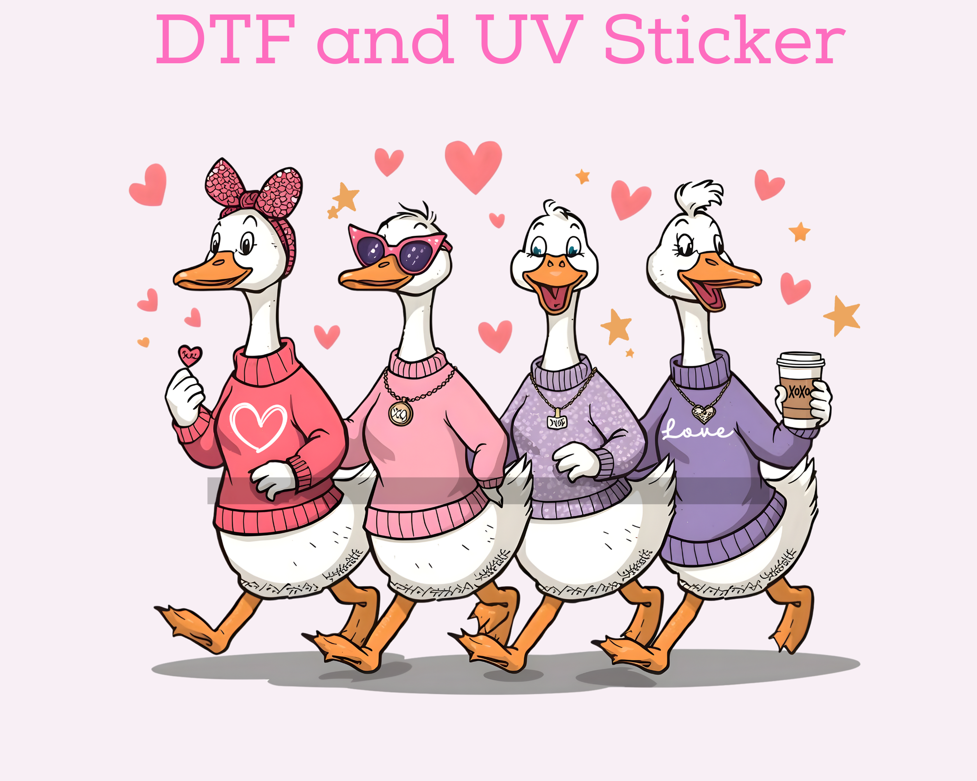 Goose Gals Valentine's Day DTF TRANSFER