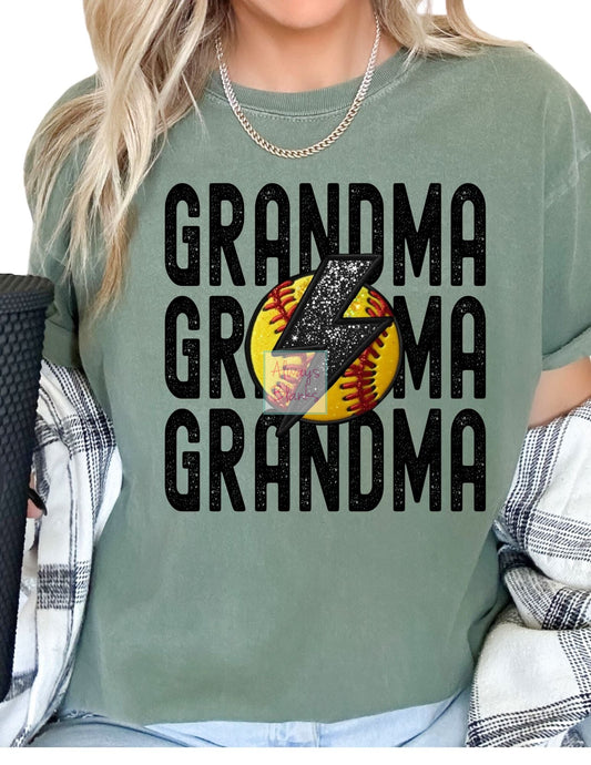 Softball Grandma DTF TRANSFER or UV DTF STICKER DECAL