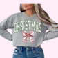 Green Floral Varsity Coquette Christmas DTF TRANSFER