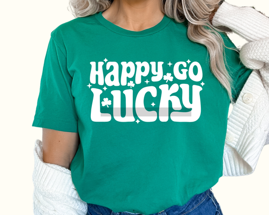 Happy Go Lucky St. Patrick's Day DTF TRANSFER or UV DTF STICKER