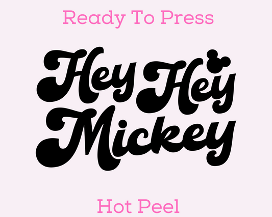 Retro Hey Hey Mickey Disney DTF TRANSFER