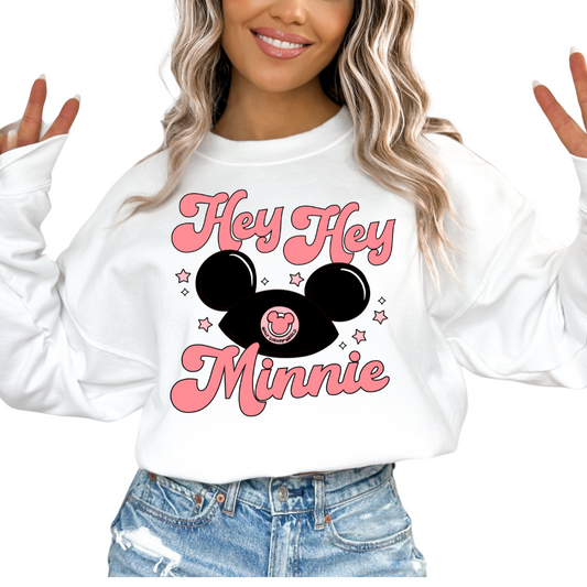 Pink Hey Hey Minnie Disney DTF TRANSFER