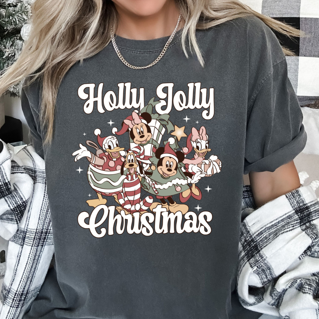 Holly Jolly Christmas Friends Collage Disney Christmas DTF TRANSFER