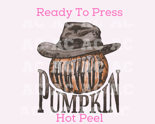 Rustic Cowboy Pumpkin DTF TRANSFER