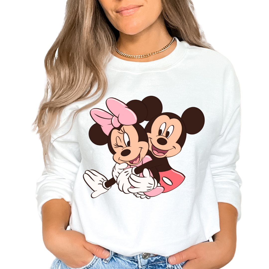 Disney Mickey And Minnie Hugs Valentine's Day DTF TRANSFER