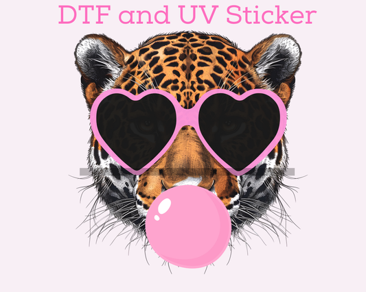 Jaguars Blowing Bubble School Mascot DTF TRANSFER or UV DTF STICKER DECAL
