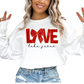 Love Like Jesus Coquette Bow (Faux Glitter) Valentine's Day DTF TRANSFER