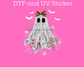 Ghost Lace Halloween DTF TRANSFER or UV DTF STICKER