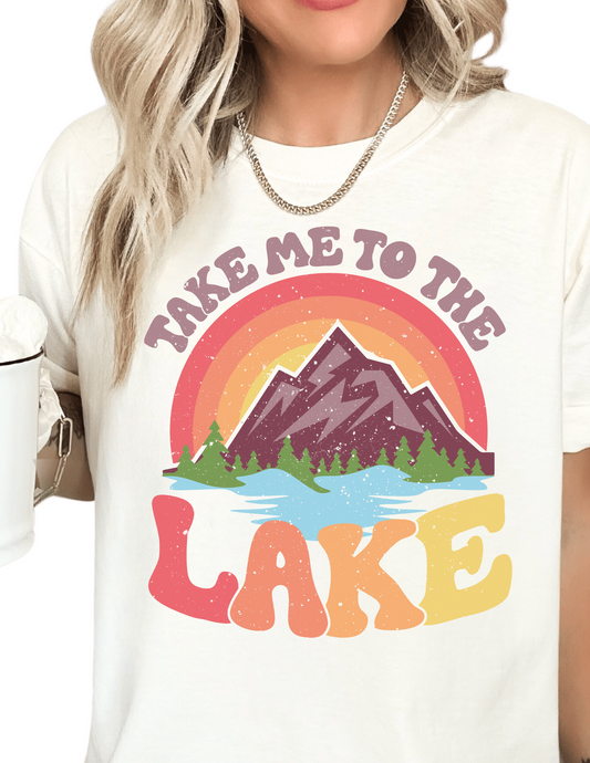 Take Me To The Lake Summer DTF TRANSFER or UV DTF STICKER
