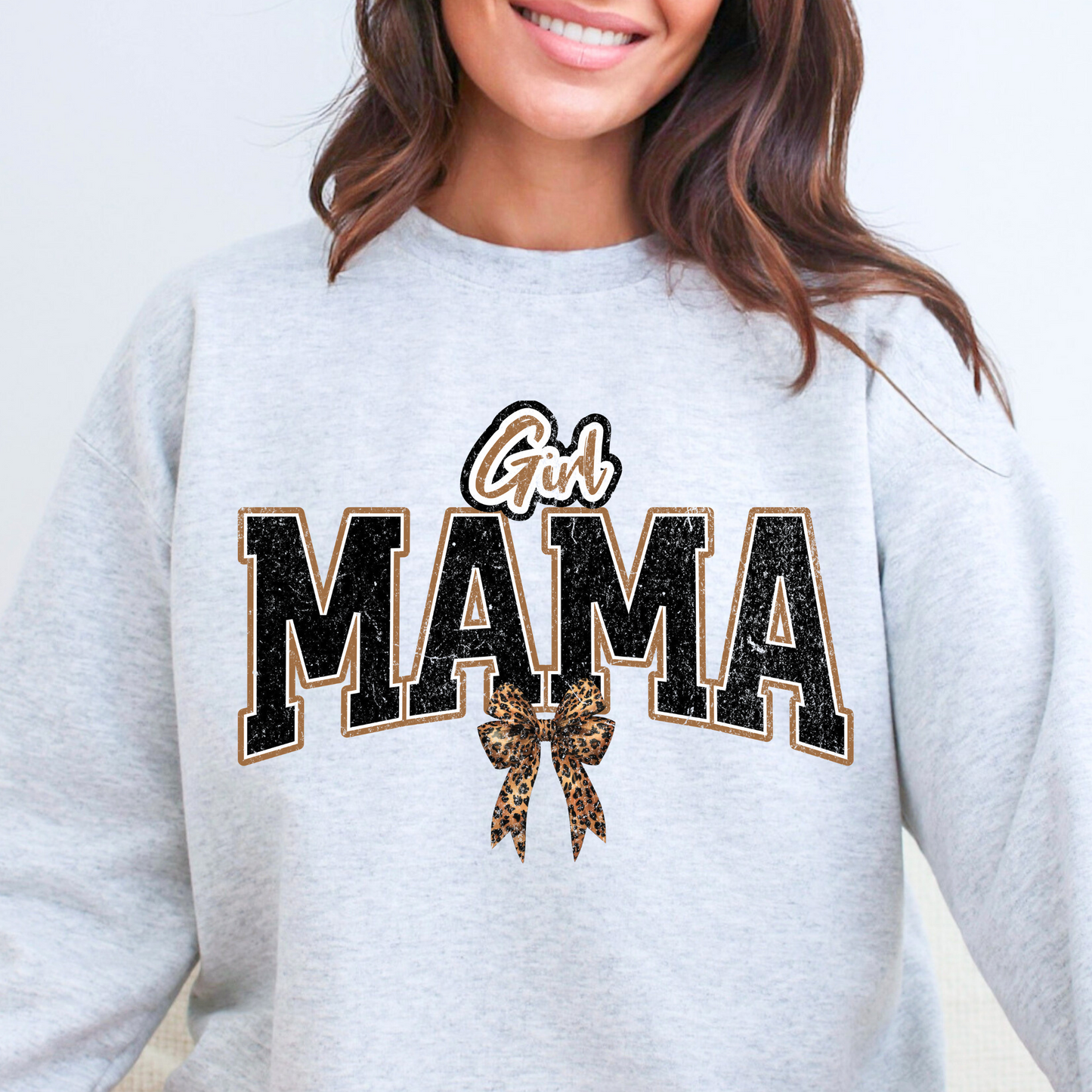 Girl Mama Leopard Bow Mom DTF TRANSFER