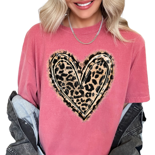 Leopard Heart DTF TRANSFER