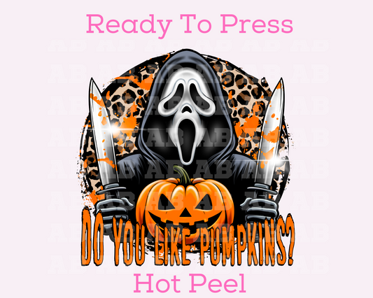 Ghostface, Do You Like Pumpkins? Halloween DTF TRANSFER