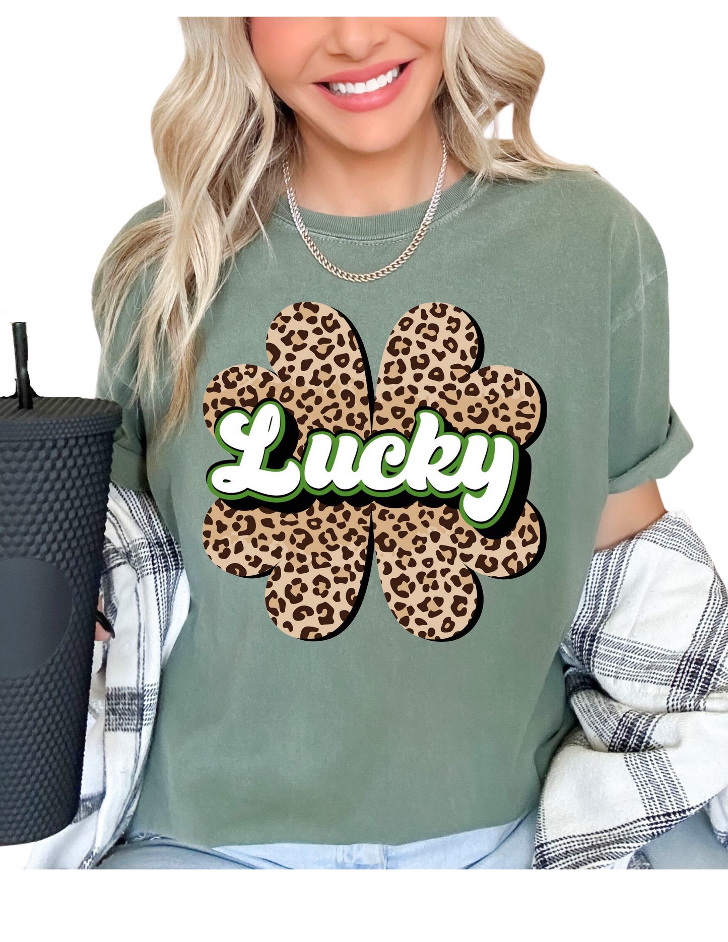 Leopard Lucky Clover St. Patrick's Day DTF TRANSFER