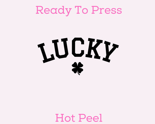 Lucky (Black) St. Patrick's Day DTF TRANSFER or UV DTF STICKER