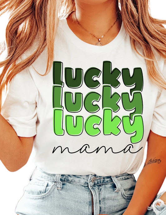 Green Lucky Mama St. Patrick's Day DTF TRANSFER or UV DTF STICKER
