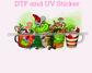 Green Man Coffee Christmas DTF TRANSFER or UV DTF STICKER