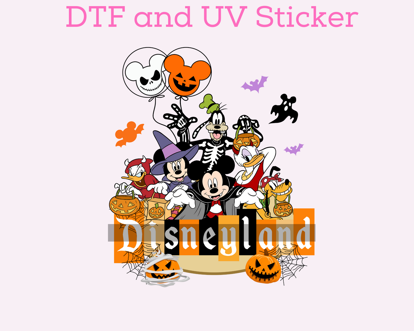 Magical Halloween Fall friends DTF TRANSFER or UV DTF STICKER