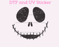 Magical Skeleton NBC Halloween face DTF TRANSFER or UV DTF STICKER