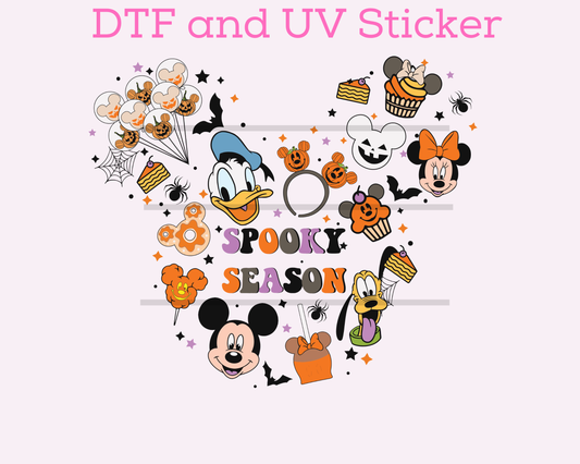 Magical Halloween Spooky Season M0use Friends DTF TRANSFER or UV DTF STICKER