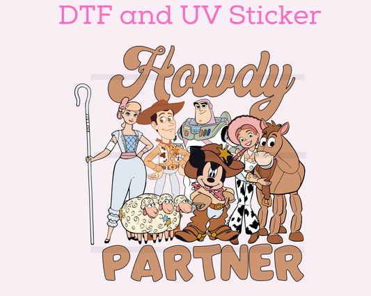 Magical T0y Howdy Partner DTF TRANSFER or UV DTF STICKER