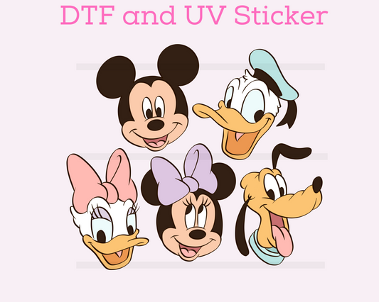 Magical M0use and Friends DTF TRANSFER or UV DTF STICKER