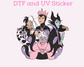 Magical Halloween Villian DTF TRANSFER or UV DTF STICKER