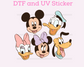 Magical M0use and Friends DTF TRANSFER or UV DTF STICKER