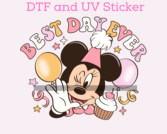 Magical Birthday Best Day Ever DTF TRANSFER or UV DTF STICKER