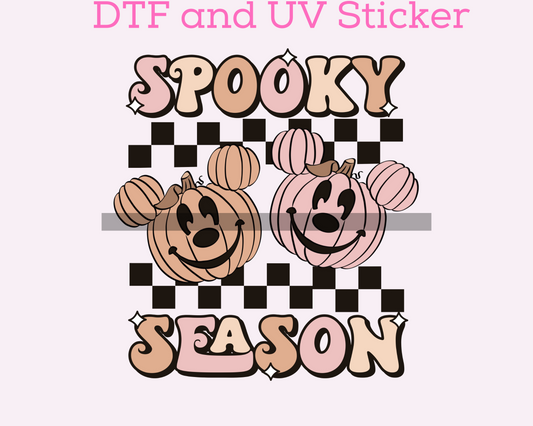 Magical Halloween Spooky Season M0use Pumpkin Friends DTF TRANSFER or UV DTF STICKER