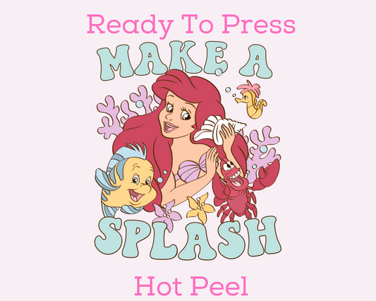 Make A Splash Disney Princess DTF TRANSFER