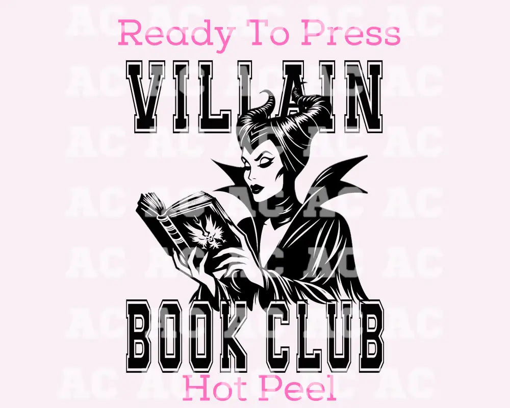 Maleficent Villan Book Club Disney Dtf Transfer