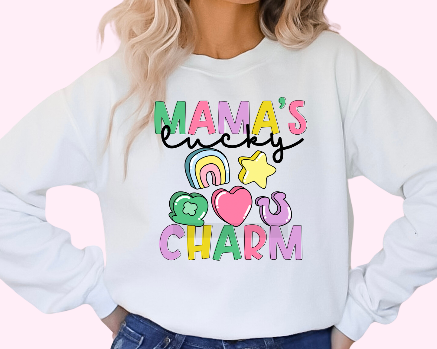 Mama's Lucky Charm St. Patrick's Day DTF TRANSFER  or UV DTF STICKER