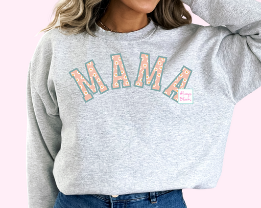 Mama Daisy Varsity letters DTF TRANSFER or UV DTF STICKER DECAL
