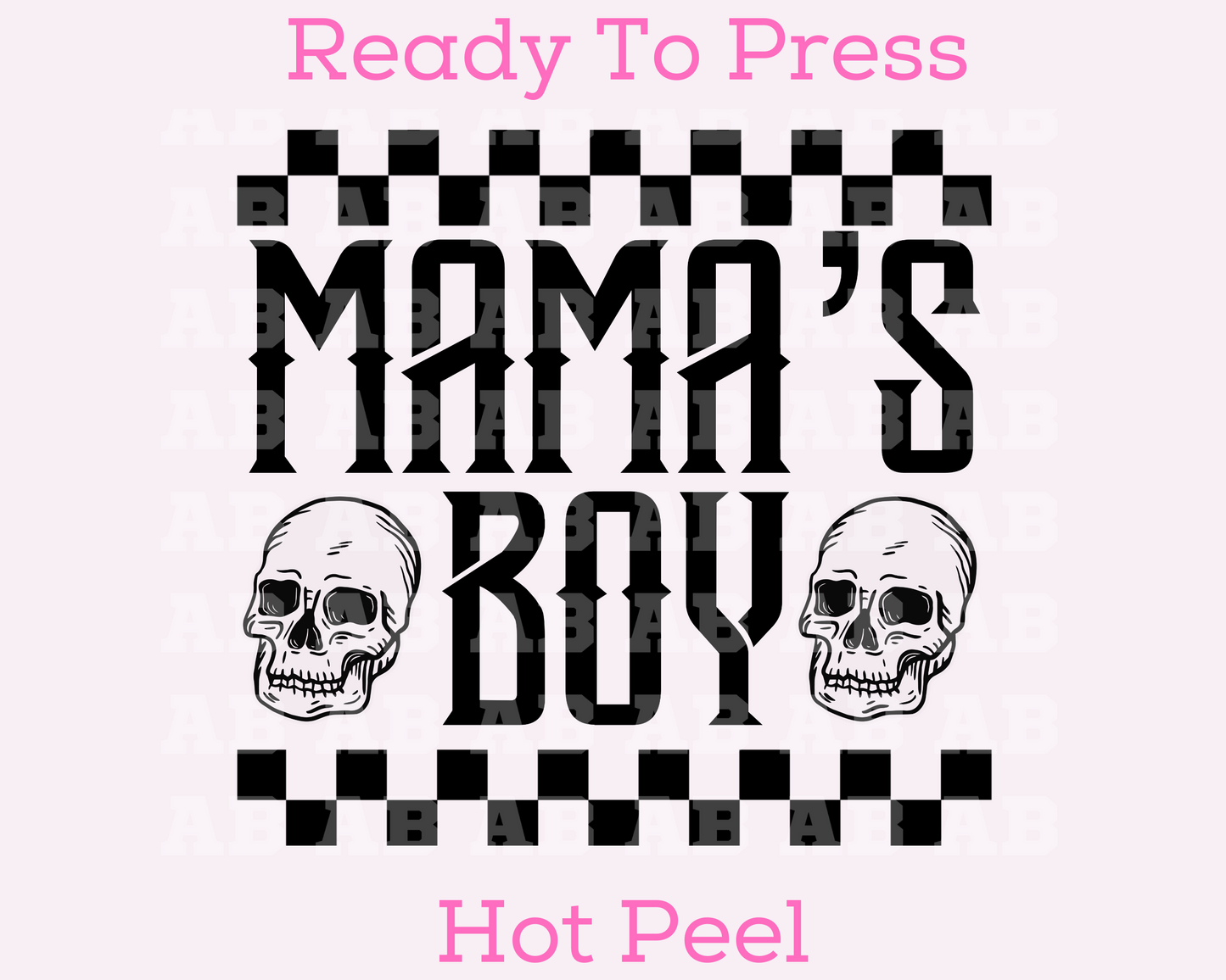 Mama's Boy Skeleton Halloween DTF TRANSFER