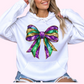 Mardi Gras Coquette Bow Trendy Mardi Gras DTF TRANSFER